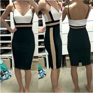 Chic Colorblock Bodycon Dress